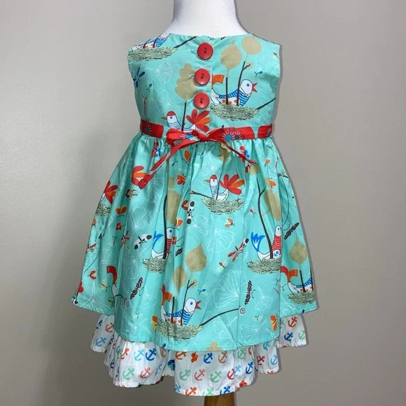 Jelly the pug hey sailor Hanna dress style 153 anchors birds 24m - Picture 4 of 6